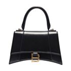 Balenciaga Hourglass Small Top Handle Bag Black