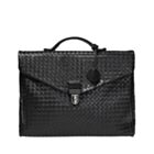 Bottega Veneta Intrecciato Briefcase Black