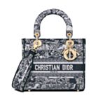 Christian Dior Medium Lady D-Lite Bag Dark Blue