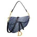 Christian Dior Saddle Bag with Strap Blue