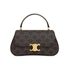 Celine Teen Celine Lola In Triomphe Canvas And Calfskin Coffee