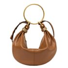 Chloe Small Bracelet Hobo Bag In Grained Leather 