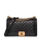 Chanel Black Lambskin Medium Boy Bag A67086 Black