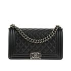 Chanel Lambskin Boy Bag A67086 Black