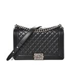 Chanel Lambskin Boy Bag Black