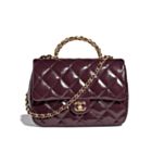 Chanel Mini Flap Bag With Top Handle AS5043 Mauve