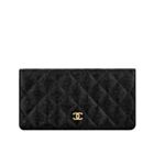 Chanel Quilted Bi-fold Wallet in Caviar Black