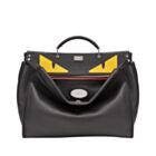 Fendi Peekaboo In Black Roman Leather 7VA388 Black