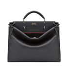 Fendi Peekaboo Fit Smooth black leather bag 7VA4069 Black