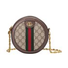 Gucci Ophidia mini GG round shoulder bag 550618 Dark Coffee