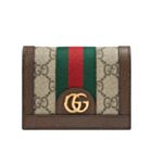 Gucci Ophidia GG card case 523155 Dark Coffee