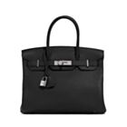 Hermes Birkin 30 Togo Leather Bag Black