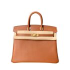 Hermes Birkin 25 Swift Leather Light Coffee