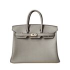 Hermes Birkin 25 Togo Leather Silver Gray