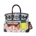 Hermes Birkin 35 Canvas & Swift Leather Cargo Graffiti Black