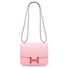 Hermes Constance 18 Mini Bag Swift Leather Lizard Buckle Pink