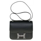 Hermes Constance 18 Mini Bag Epsom Leather Lizard Buckle Black