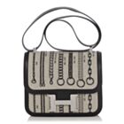 Hermes Constance 24 Limited Edition De Camp Dechainee Toile Bag Black