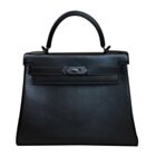 Hermes Kelly Bag 28 Swift Leather Black