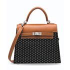 Hermes Kelly Wood 22cm Barenia Leather Limited Edition Black