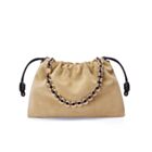 Loewe Large Flamenco Purse In Suede Calfskin Apricot