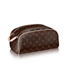 Louis Vuitton Canvas Double Zipper Opening Toiletry Bag M47624 Brown