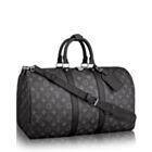 Louis Vuitton Keepall Bandouliere 55 M40605 Black