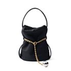 Prada Petit Sac Noir Re-Nylon And Nappa Leather Mini Bucket Bag Black