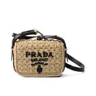 Prada Crochet And Leather Shoulder Bag 