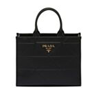 Prada Medium Leather Prada Symbole Bag With Topstitching 1BA378 Black