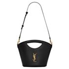 Saint Laurent Celia Mini Tote In Smooth Leather Black