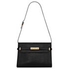 Saint Laurent Manhattan Shoulder Bag In Crocodile-embossed Shiny Leather 579271 Black