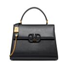 Valentino Garavani Vsling Grainy Calfskin Handbag Black