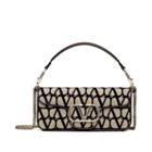 Valentino Loco Toile Iconographe Shoulder Bag Dark Coffee