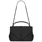 YSL Classic Large Monogram Saint Laurent College Bag Black