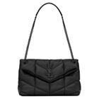 Saint Laurent Loulou Puffer Small Bag In Quilted Lambskin Black