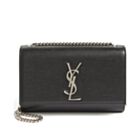 Saint Laurent Grain De Poudre Small Monogram Kate Satchel 452158 Black