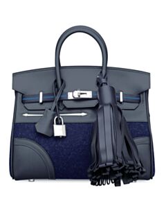 Hermes Birkin 25 Go Team Swift Dark Blue