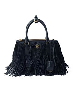 Prada Galleria Small Leather Bag With Fringe