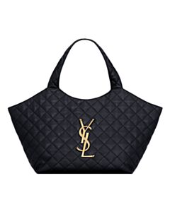 Saint Laurent Icare Quilted Nappa Leather Medium Handbag 858191 Black