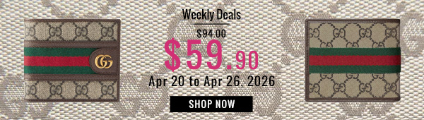 Weekly Deals, 37% off Gucci Wallets Men Fabric 597609 Dark Coffee