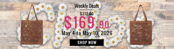 Weekly Deals, 38% off Chloe Summer Banana Tote Bag In Raffia Coffee