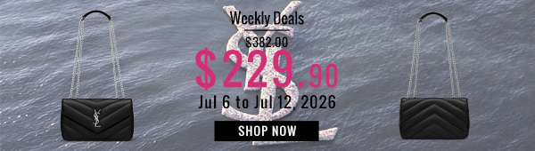 Weekly Deals, 40% off Saint Laurent LOULOU Small Quilted Lambskin Handbag Black
