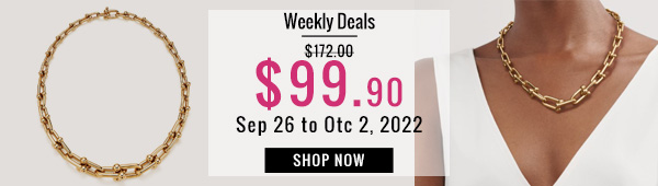 Weekly Deals, 50% off Tiffany Graduated Link Necklace