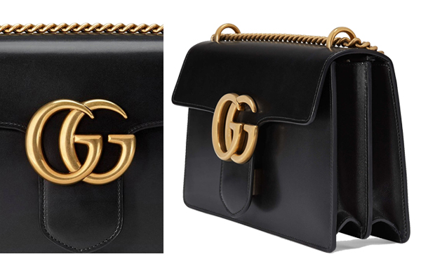 gg marmont leather shoulder bag