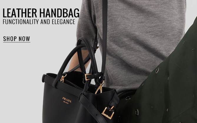 Prada Medium Leather Handbag With Belt