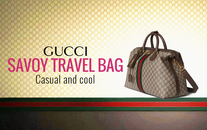 Gucci Gucci Savoy Medium Travel Bag Dark Coffee