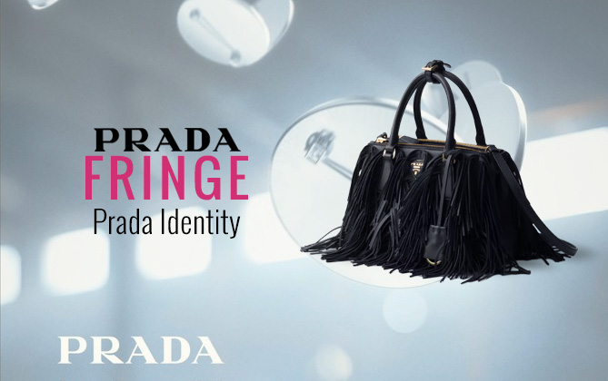 Prada Galleria Small Leather Bag With Fringe Black