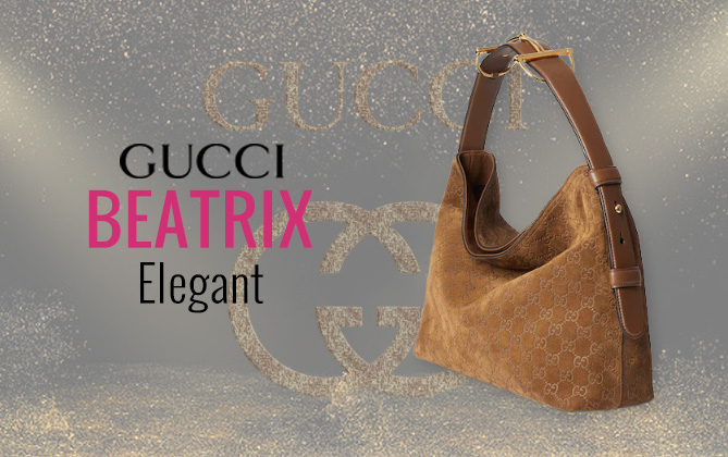 Gucci Medium GG Suede Beatrix Shoulder Bag 850926 Coffee