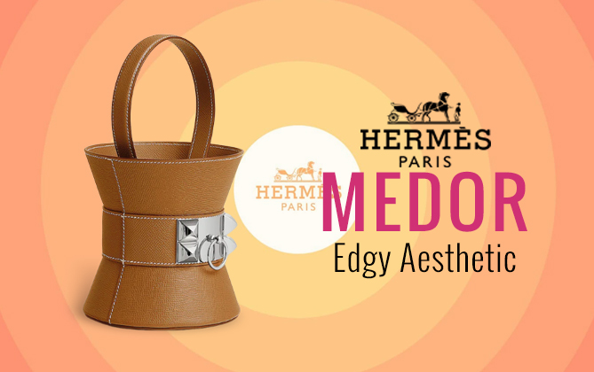 Hermes Mini Medor Tote Light Coffee
